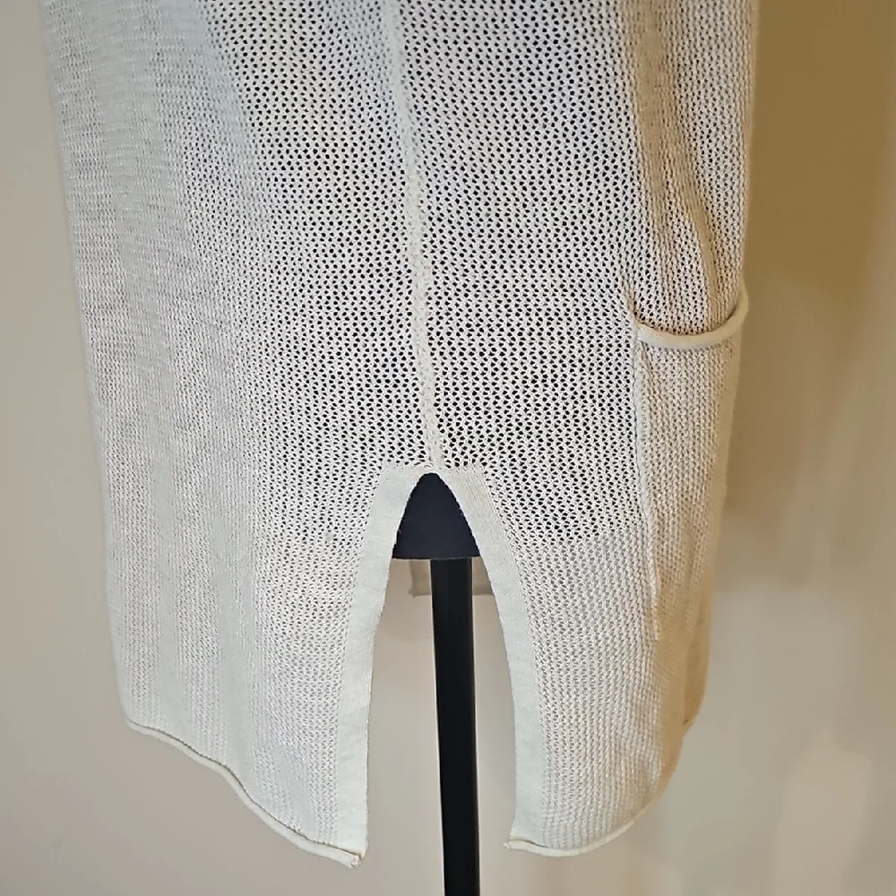 Lolë Light Weight And Light Greige Open-Front Women's Cardigan - Picture 5 of 10